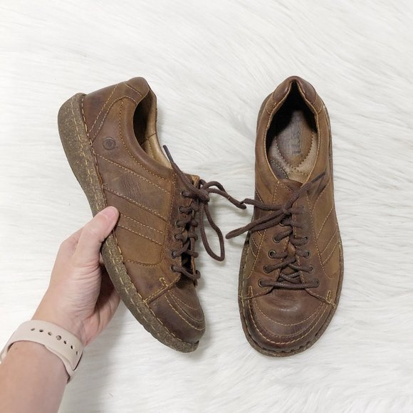Born Other - BORN Melissa Brown Leather Lace Up Sneaker SZ 8